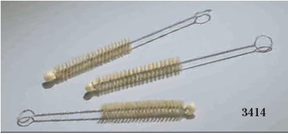 Graham-Field Test Tube Brush Grafco® 6 Inch L, 1/2 X 3 Inch, White Bristles, Small Bore, Galvanized Wire Handle - DZ/12 - 3414-DZ