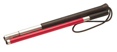 Graham-Field Folding Cane For The Blind Lumex® Aluminum 46 Inch Height White / Red - Each - 5961-EA