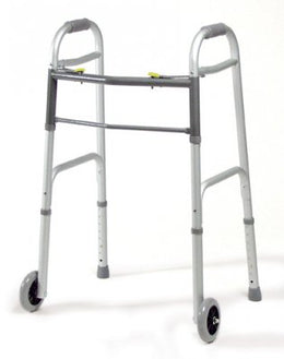 Graham-Field Dual Release Folding Walker Adjustable Height Lumex® Aluminum Frame 300 lbs. Weight Capacity 29-1/2 to 34-1/2 Inch Height - Case of 4 - 616370A-4-CS