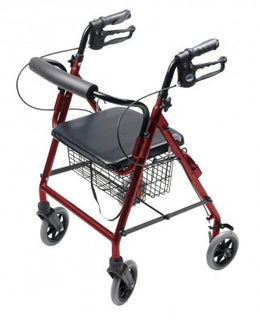 Graham-Field 4 Wheel Rollator Lumex® Walkabout Hemi Burgundy Adjustable Height / Folding Aluminum Frame - Each - RJ4302R-EA