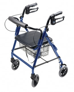 Graham-Field 4 Wheel Rollator Lumex® Walkabout Hemi Royal Blue Adjustable Height / Folding Aluminum Frame - Each - RJ4302B-EA