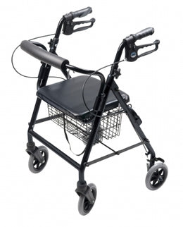 Graham-Field 4 Wheel Rollator Lumex® Walkabout Hemi Black Adjustable Height / Folding Aluminum Frame - Each - RJ4302K-EA