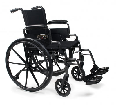 Graham-Field Lightweight Wheelchair Traveler® L4 High Strength Dual Axle Full Length Arm Elevating Legrest Black Upholstery 18 Inch Seat Width Adult 250 lbs. Weight Capacity - Each - 3F020150-EA