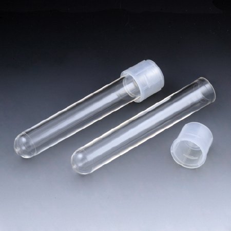 Globe Scientific Test Tube Plain 5 mL Dual Position Snap Cap Polystyrene Tube - Case of 1000 - 110405-CS