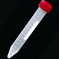 Globe Scientific Centrifuge Tube Conical Bottom Plain 19 X 120 mm 15 mL Red Screw Cap Polypropylene Tube - Case of 500 - 6269-CS