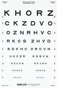 Good-Lite Eye Chart Good-Lite® 10 Foot Distance Acuity Test - Each - 600723-EA
