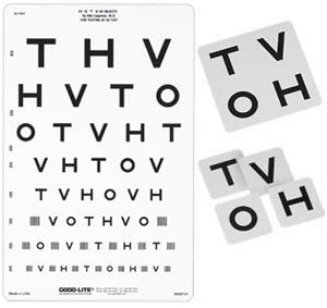 Good-Lite Eye Chart Good-Lite® 20 Foot Distance Acuity Test - Each - 600731-EA