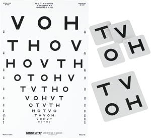 Good-Lite Eye Chart Good-Lite® 10 Foot Distance Acuity Test - Each - 600736-EA