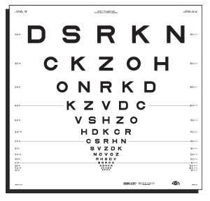 Good-Lite Eye Chart Good-Lite® 10 Foot Distance Acuity Test - Each - 500015-EA