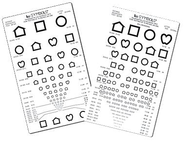 Good-Lite Eye Chart Lea Symbols® 16 Inch Distance Acuity Test - Each - 250950-EA