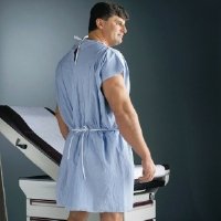 Graham Medical Products Patient Exam Gown EnduroWear® Large Blue Disposable - Case of 25 - 70261N-CS