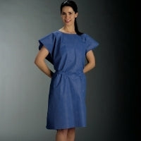 Graham Medical Products Patient Exam Gown AmpleWear® 2X-Large Blue Disposable - Case of 25 - 50756-CS