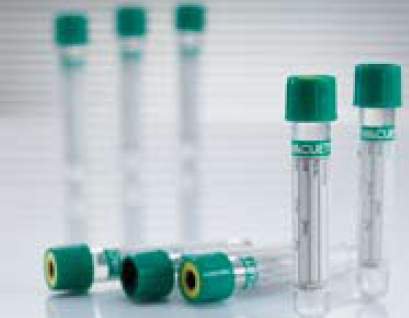 Greiner Bio-One VACUETTE® Venous Blood Collection Tube Plasma Tube Sodium Heparin Additive 13 X 100 mm 6 mL Green / Black Ring Pull Cap Polyethylene Terephthalate (PET) Tube - Pack of 50 - 456028-PK