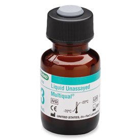 Bio-Rad Laboratories Unassayed Control Multiqual® Multiple Analytes Level 3 12 X 10 mL - Box of 12 - 699-BX