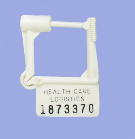 Health Care Logistics Padlock Seal Health Care Logistics Numbered White Plastic 1-1/2 X 1-7/8 Inch - Pack of 100 - 7910-PK