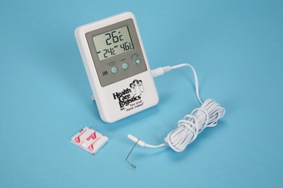 Health Care Logistics Digital Thermometer with Alarm Health Care Logistics™ Traceable® Fahrenheit / Celsius -58Â° to +158Â°F (-50Â° to +70Â°C) External Sensor Battery Operated - Each - 10367-EA