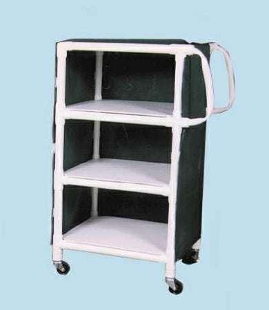 Health Care Logistics Utility Cart PVC / Plastic 33 X 24 X 51.5 Inch Forest Green - Each - 11766-EA