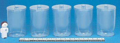Health Care Logistics Sundry Jar Plastic 7 X 4 X 13-3/8 Inch - Pack of 5 - 10428-PK