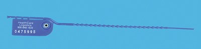 Health Care Logistics Draw-Tight Seal Health Care Logistics Consecutively Numbered Blue HDPE / Acetal 7-7/8 Inch - Pack of 100 - 7953-PK