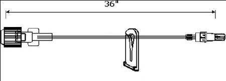 ICU Medical IV Extension Set Micro Bore 36 Inch Tubing - Case of 50 - B1045-CS
