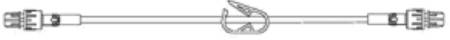 ICU Medical IV Extension Set Small Bore 60 Inch Tubing - Case of 50 - B2007-CS