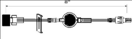 ICU Medical IV Extension Set Macro Bore 8 Inch Tubing With Filter - Case of 50 - B1015-CS