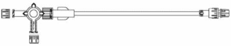 ICU Medical IV Extension Set Macro Bore 22 Inch Tubing - Case of 50 - B4012-CS