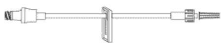 ICU Medical IV Extension Set Needle-Free Port 7 Inch Tubing - Case of 50 - C2005-R-CS
