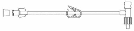 ICU Medical IV Extension Set Small Bore 5 Inch Tubing - Case of 50 - B1117-CS