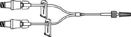 ICU Medical IV Extension Set Needle-Free Port Small Bore 5 Inch Tubing - Case of 50 - B9027-CS