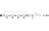 ICU Medical Manifold 2 Way 2 Gang - Case of 25 - SMV5004-CS