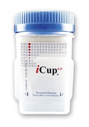 Abbott Rapid Dx North America LLC Drugs of Abuse Test Kit iCup® A.D. 12-Drug Panel with Adulterants AMP, BAR, BZO, COC, mAMP/MET, MTD, OPI, OXY, PCP, PPX, TCA, THC (CR, OX, pH) Urine Sample 25 Tests CLIA Waived - Box of 25 - I-DUE-1127-022-BX