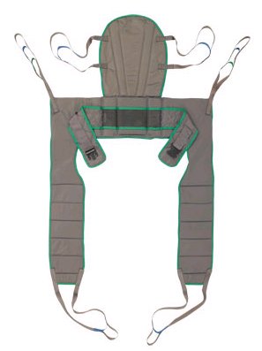 Invacare Dress High Toileting Sling With Head and Neck Support 6 Strap and Waist Belt Large 450 lbs. Weight Capacity - Each - 2478446-EA