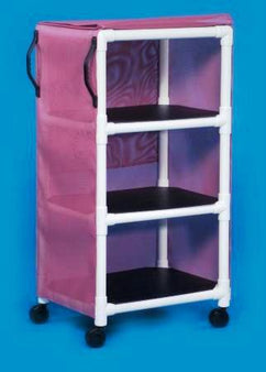 IPU Linen / Multipurpose Cart Standard Line 3 Shelves PVC 3 Inch Twin Casters - Each - VL MPC375-EA