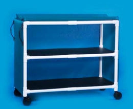 IPU Linen Cart Standard Line 2 Shelves PVC 3 Inch Twin Casters - Each - VL LC242-EA