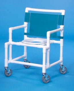 IPU Shower Chair ipu® Fixed Arms PVC Frame Mesh Backrest 24 Inch Seat Width 450 lbs. Weight Capacity - Each - SC9200 OS-EA