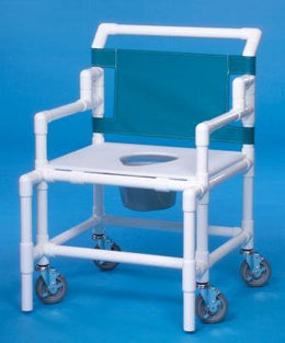 IPU Shower Chair ipu® Fixed Arms PVC Frame 24 Inch Seat Width 550 lbs. Weight Capacity - Each - SC550-EA