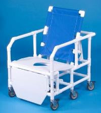 IPU Commode / Shower Chair ipu® PVC Frame Reclining Backrest 28 Inch Seat Width 650 lbs. Weight Capacity - Each - BSC650 RC FS-EA