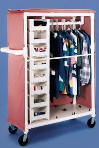 IPU Laundry / Garment Cart with Cover Adapt-A-Cart PVC 5 Inch Heavy Duty Casters, 2 Locking - Each - SLC333-EA