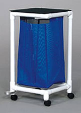 IPU Single Hamper with Bag Standard 4 Casters 39 gal. - Each - VL LH1 FP MESH WINEBERRY-EA