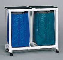 IPU Double Hamper with Bags Standard 4 Casters 39 gal. - Each - VL LH2 FP LP-EA