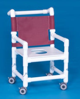 IPU Shower Chair ipu® Fixed Arms PVC Frame Mesh Backrest with Pushbar 16 Inch Seat Width 250 lbs. Weight Capacity - Each - PD SC26 P FS-EA
