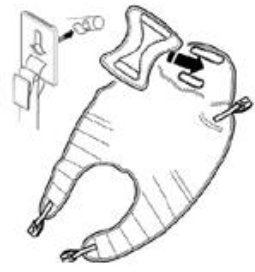 Joerns Healthcare Padded Comfort Sling Hoyer® 4 Point With Head Support Large 300 lbs. Weight Capacity - Each - NA25509-EA