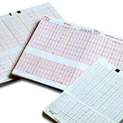 Cardinal Diagnostic Recording Paper Life Trace® Thermal Paper 152 mm X 50 Foot Z-Fold Red Grid - Case of 40 - 10643709-CS