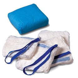 Cardinal Surgical Laparotomy Sponge Curity™ X-Ray Detectable Cotton 4 X 18 Inch 5 Count Pouch Sterile - Case of 200 - 6545-CS