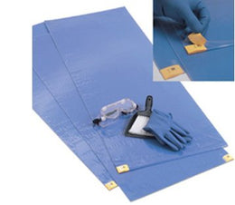 Cardinal Adhesive Floor Mat ChemoPlus™ 18 X 46 Inch Blue - Case of 4 - CT0071-CS