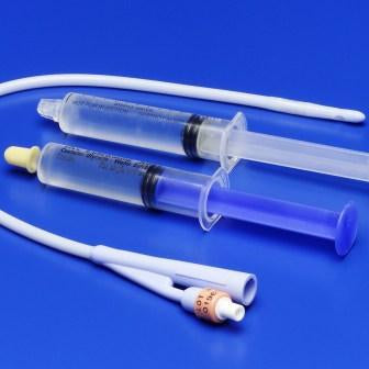 Cardinal Indwelling Catheter Tray Dover™ 2-Way Foley 14 Fr. 5 cc Balloon Silicone - Case of 20 - 8887606146-CS