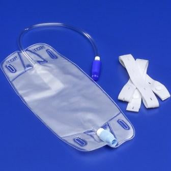 Cardinal Urinary Leg Bag Uri-Drain™ Anti-Reflux Valve NonSterile 250 mL Vinyl / Flocked - Case of 24 - 8884733100-CS
