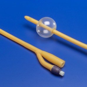Cardinal Foley Catheter Kenguard™ 2-Way Standard Tip 30 cc Balloon 14 Fr. Silicone Oil Coated Latex - CT/10 - 8887624149-CT