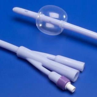 Cardinal Foley Catheter Dover™ 3-Way Standard Tip 5 cc Balloon 16 Fr. Silicone - CT/10 - 8887664161-CT